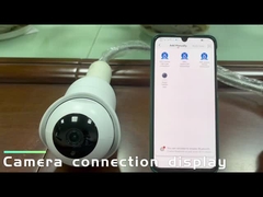Wireless 5G Indoor Light Bulb Camera , Panoramic Smart Dome Camera With App Control