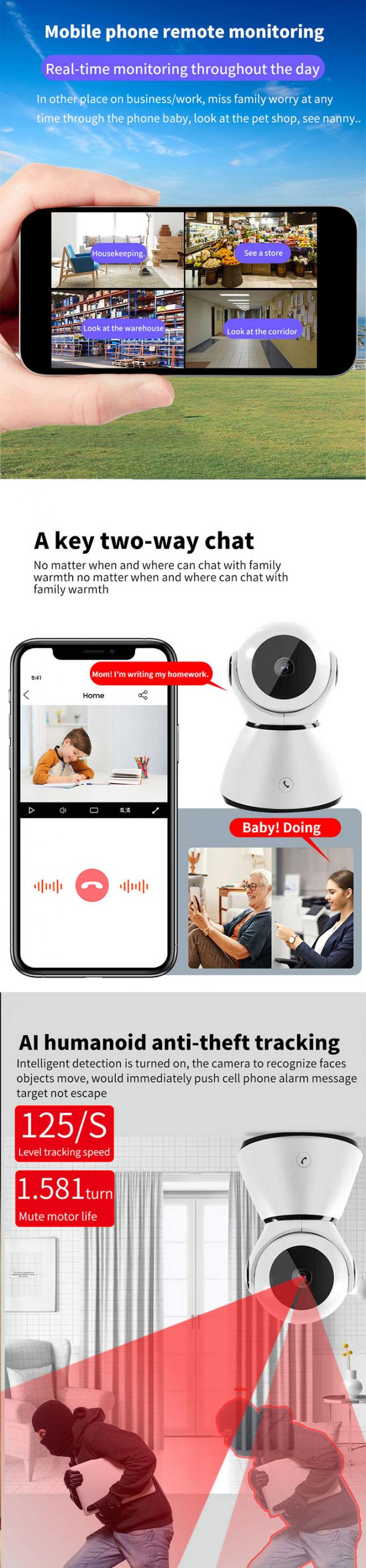 5G Smart Wireless IP Security Camera With AI Human Detection OEM